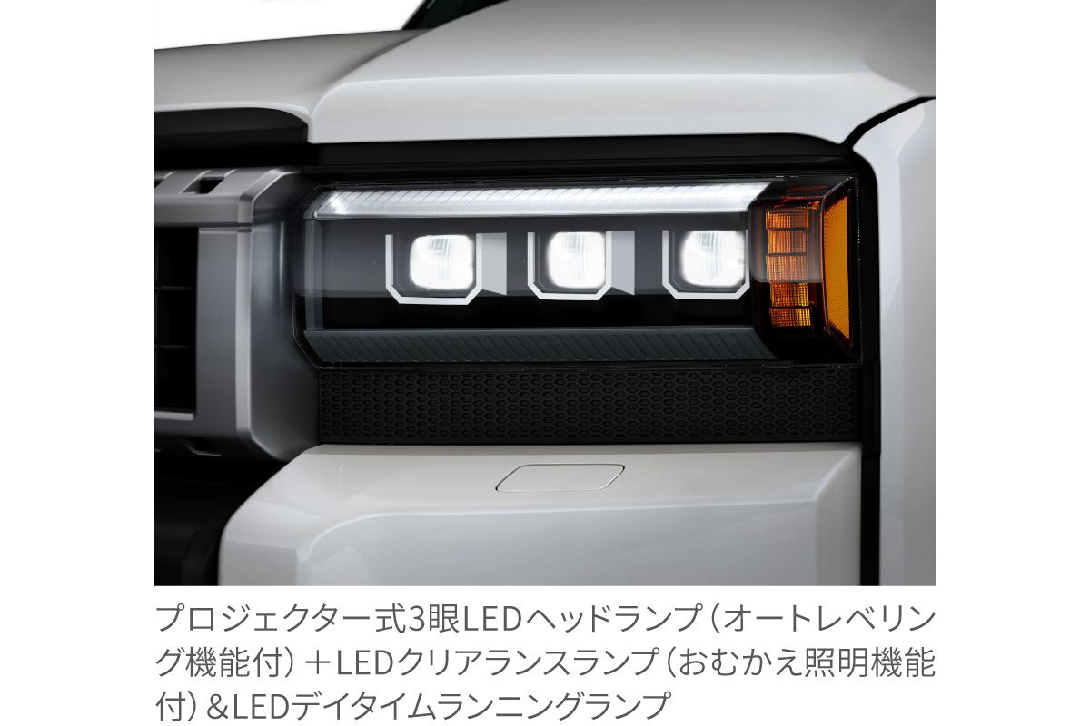 【新車外し】ランドクルーザー250（VX）リフレクター式3眼LEDヘッドランプ 新車外し】ランドクルーザー250（VX）リフレクター式3眼LED